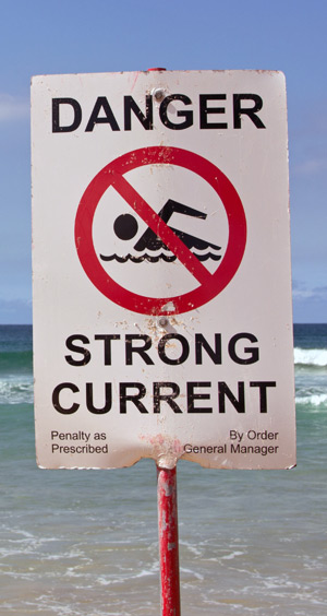 danger swimming